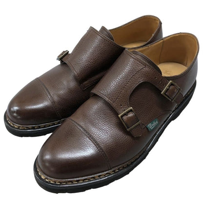 パラブーツ レザーシューズ ダブルモンク ウィリアム グレインカーフ メンズ サイズ8 ブラウン Paraboot WILLIAM ビジネスシューズ 約26.5cm【LA】【中古】