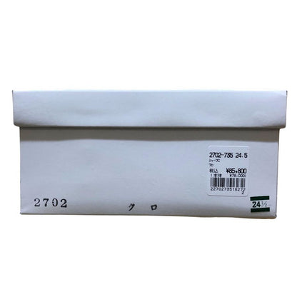 新宿屋 レザーパンプス シャーク 2702-735 ブラック 24.5cm レディース shinjukuya 約24.5cm【7F3-3】