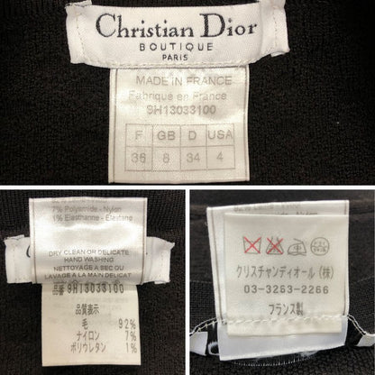 中古◆クリスチャンディオール ブティック ジョンガリアーノ期 ニットセットアップ ウール レディース ブラウン サイズ４Christian Dior 【AFB11】