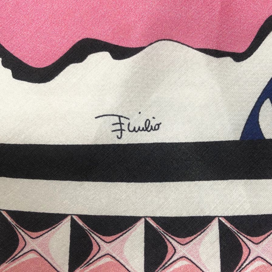 エミリオプッチ スカーフ ピンク系 総柄 EMILIO PUCCI【AFI12】