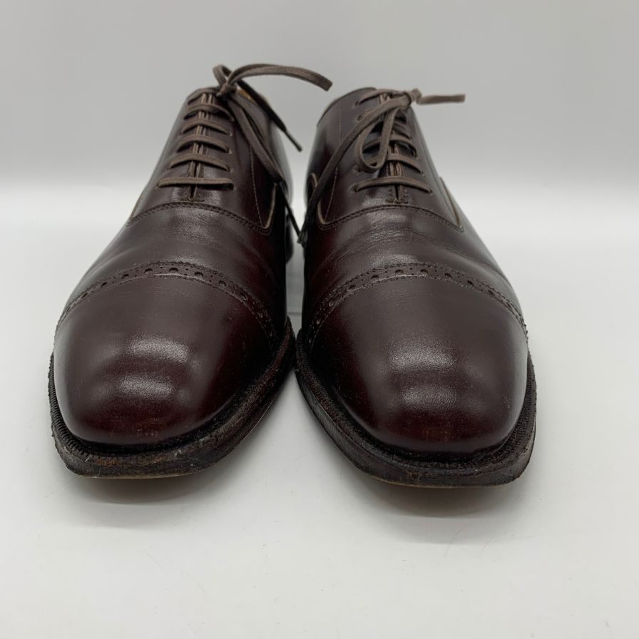 ポロ ラルフローレン レザーシューズ プレーントゥ サイズ26cm ボルドー メンズ Polo Ralph Lauren 約26.0cm【YB6】