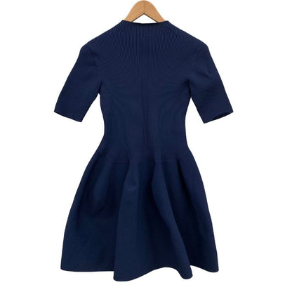 極美品◆シーエフシーエル ニットドレス POTTERY DRESS 半袖 ネイビー サイズ1 レディース CFCL 【AFB45】
