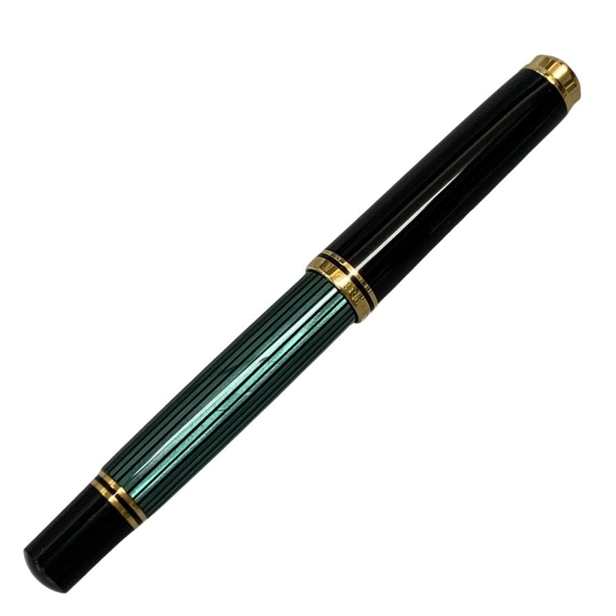 ペリカン 万年筆 スーベレーン 緑縞 ストライプ ペン先18C-750 F字 PELIKAN Souveran【AFI18-2】