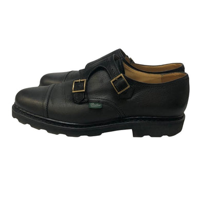パラブーツ ウィリアム ダブルモンク リスレザー ブラック サイズUK8 Paraboot ビジネスシューズ 約26.5cm【LA】【中古】
