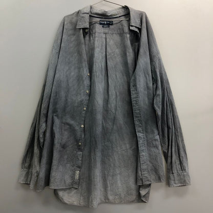 中古◆ラルフローレン ボタンダウンシャツ 90S ブルー系 チェック メンズ サイズ3XL Ralph Lauren 【AFB38】