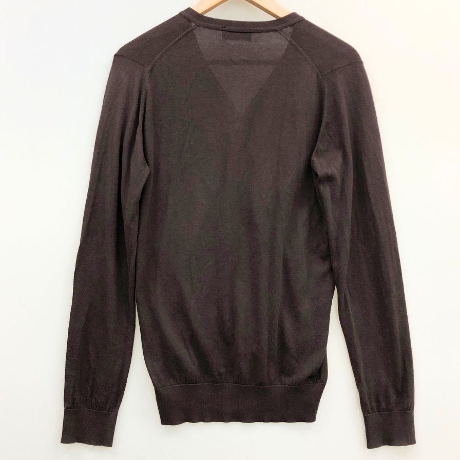 美品◆ジョンスメドレー カーディガン コットン ブラウン メンズ サイズS JOHN SMEDLEY 【AFB6】