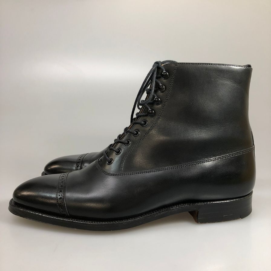 クロケット＆ジョーンズ バルモラル ブーツ カーフ ブラック UK5.5E Crockett&Jones 約24.0cm【AFC1】