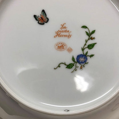 エルメス シエスタ ディーププレート 花柄 総柄 約19.5㎝ HERMES【AFI28】【中古】