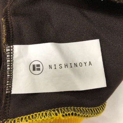 美品◆にしのや ドレス ハーフジップ トラック ジャケット メンズ サイズ L ブラウン系 NISHNOYA dress 【AFB48】