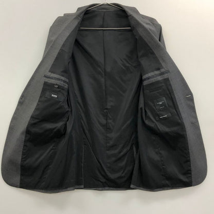 極美品◆ヒューゴボス テーラードジャケット 2B ウール メンズ サイズ48 メンズ グレー系 HUGO BOSS 【AFA17】