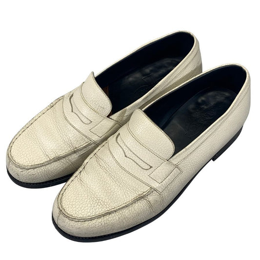 ジェイエムウエストン シグネチャー ローファー 180 グレインレザー ホワイト サイズ7E メンズ J.M.WESTON 約26.5cm【AFC7】