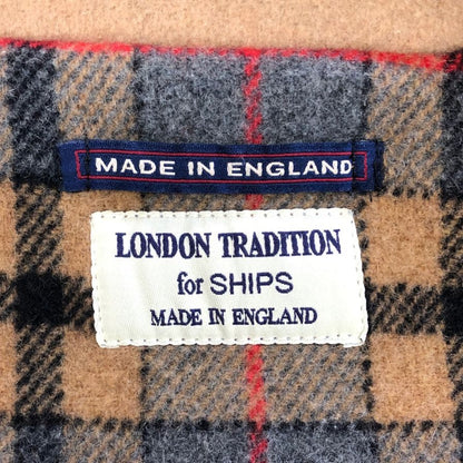 美品◆シップス ロンドントラディショナル ダッフル ショート ベージュ フード欠品 サイズ34 SHIPS 【AFA20】