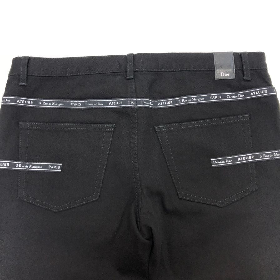 ディオール オム アトリエライン デニムパンツ SLIM17.5 ブラック サイズ34 メンズ DIOR HOMME 【AFB47】