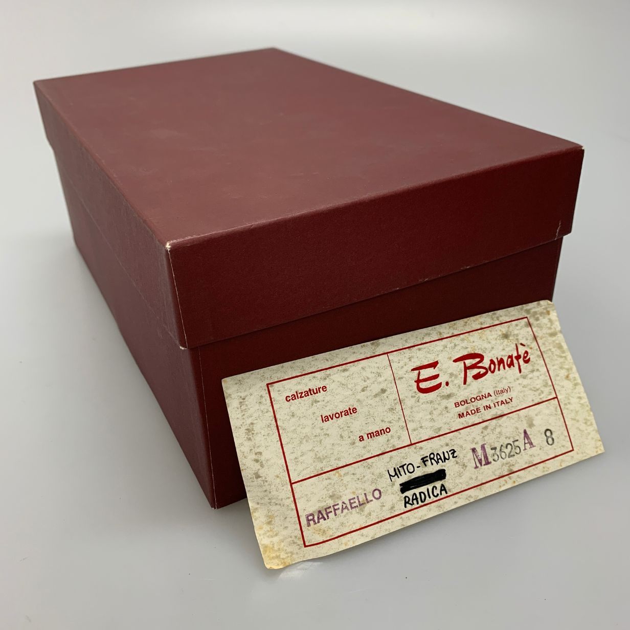 エンツォボナフェ Uチップ カーフ バーガンディ UK8 メンズ Enzo Bonafe ビジネスシューズ 約26.5cm【LA】【中古】