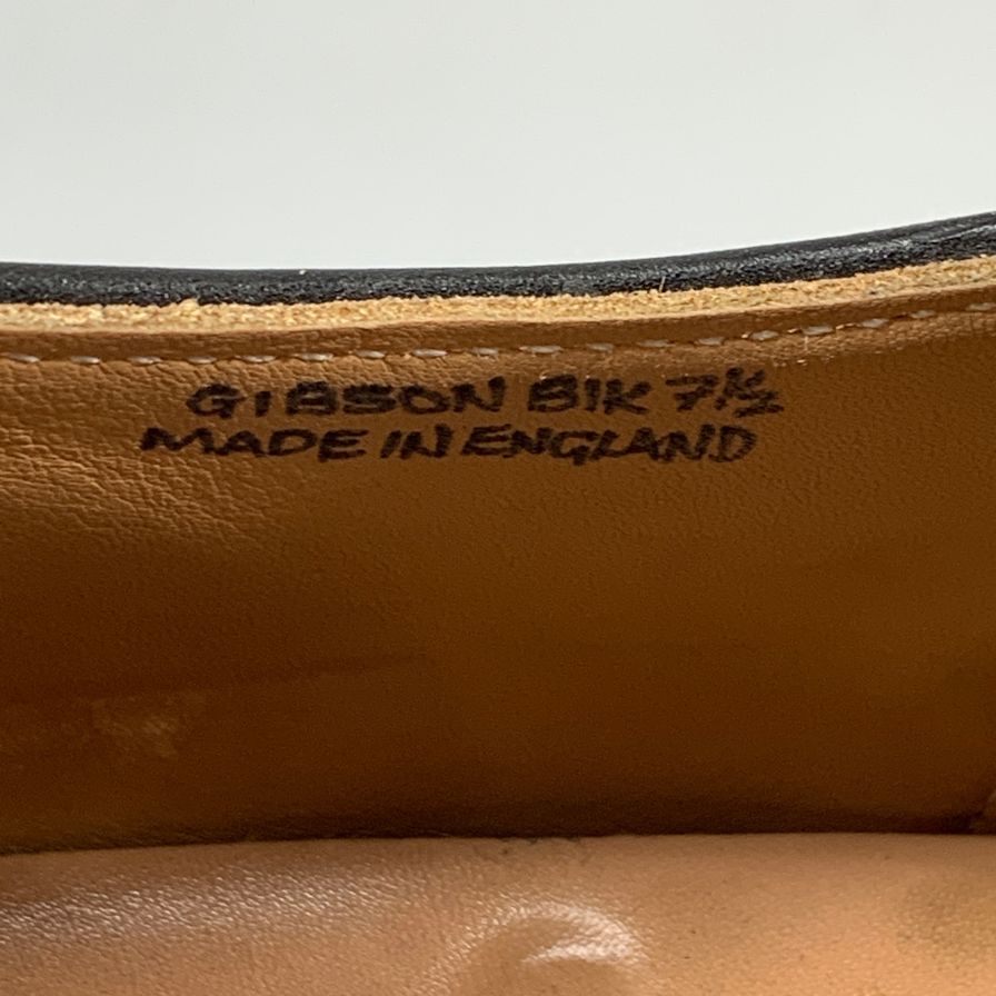 フローズ GIBSON プレーントゥ カーフ ビブラムソール ブラック サイズUK7.5 FLOWS 約26.5cm【AFC5】