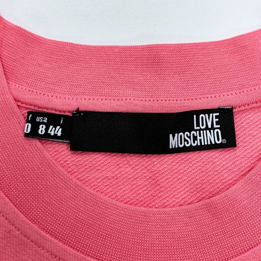 極美品◆ラブモスキーノ ロングＴシャツ スタッズ レディース サイズ44 ピンク Love Moschino 【AFB31】