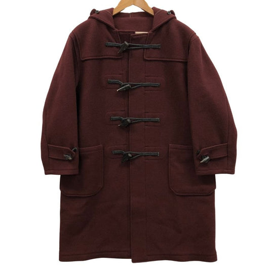 極美品◆カモシタ ユナイテッドアローズ ダッフルコート ウール ナイロン メンズ サイズ44 バーガンディ Camoshita UNITED ARROWS 【AFA18】