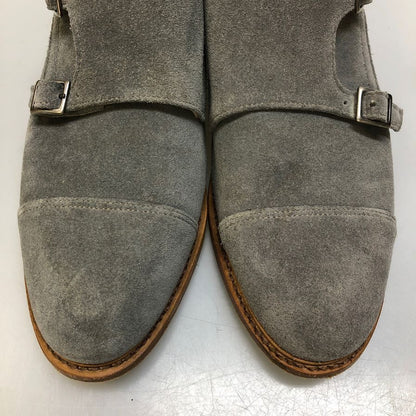 パラブーツ レザーシューズ ダブルモンク スエード メンズ グレー サイズUK8.5 Paraboot スエードシューズ 約27.0cm【LA】【中古】