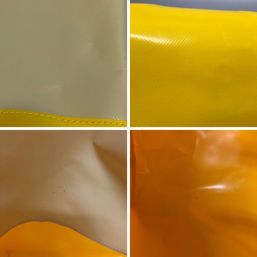 マルニ トライベッカ PVC ショッピングバック バイカラー ホワイト×イエロー MARIN【AFE5】