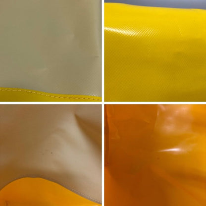 マルニ トライベッカ PVC ショッピングバック バイカラー ホワイト×イエロー MARIN【AFE5】