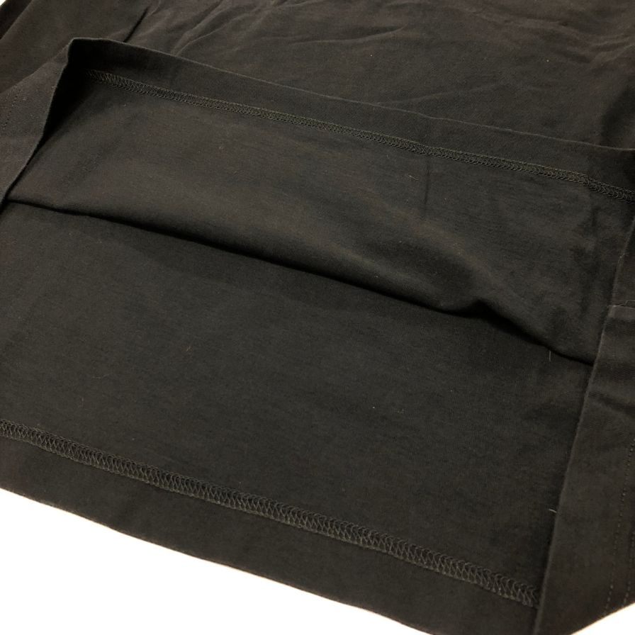 美品◆プラダ Tシャツ 胸元ワンポイント ロゴ 刺繍 メンズ サイズM ブラック PRADA 【AFB11】