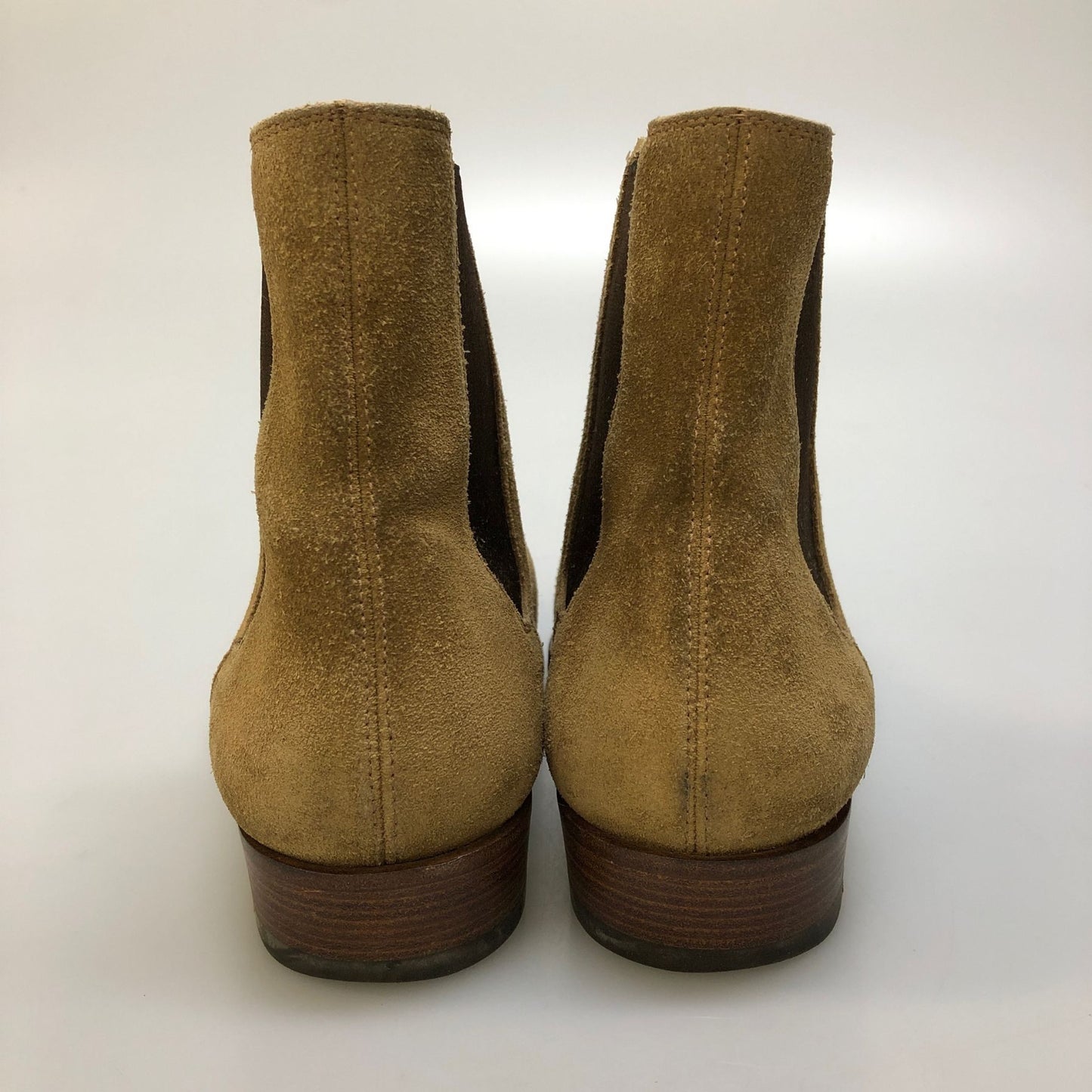 サンローラン パリ サイドゴアブーツ スエード ベージュ サイズUK40.5 SAINT LAURENT  PARIS 約26.5cm【AFC3】