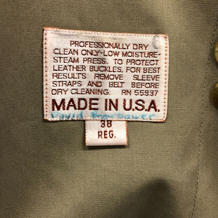 極美品◆ブルックスブラザーズ トレンチコート ライナー付き ベージュ コットン想定 USA製 メンズ38 Brooks Brothers 【AFF19】
