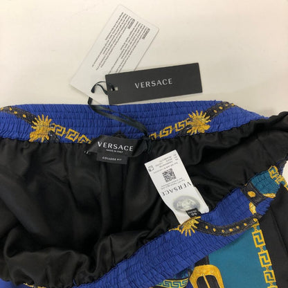 ヴェルサーチ ショートパンツ プリント 総柄 シルク メンズ サイズ50 VERSACE 【AFB34】