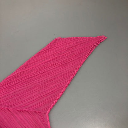 プリーツプリーツ イッセイミヤケ ストール 総柄 プリーツ 加工 ポリエステル タグ欠損 ピンク PLEATS PLEASE ISSEY MIYAKE【AFB49】