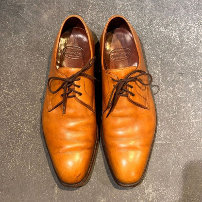 クロケット＆ジョーンズ  プレーントゥ カーフ エイントリー ライトブラウン サイズUK6.5E メンズ CROCKETT&JONES ビジネスシューズ 約25.0cm【LA】【中古】