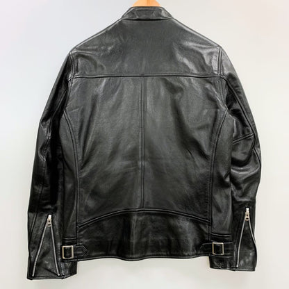 極美品◆ショット ライダースジャケット 3101048 ダブルブレスト シープスキン メンズ ブラック サイズM Schott 【AFG1】