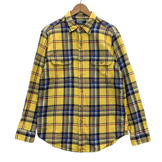 ポロ ラルフローレン チェックシャツ イエロー系 メンズ サイズM POLO RALPH LAUREN【LA】