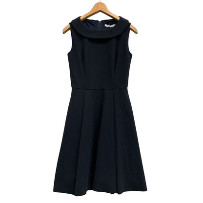 美品◆フォクシーニューヨーク 34061 ラウンドカラー ワンピース ダークネイビー サイズ38 レディース日本製 FOXEY NEW YORK 【AFB13】