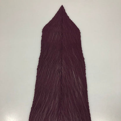 プリーツプリーツ イッセイミヤケ ストール プリーツ 加工 ポリエステル タグ欠損 パープル PLEATS PLEASE ISSEY MIYAKE【AFB50】