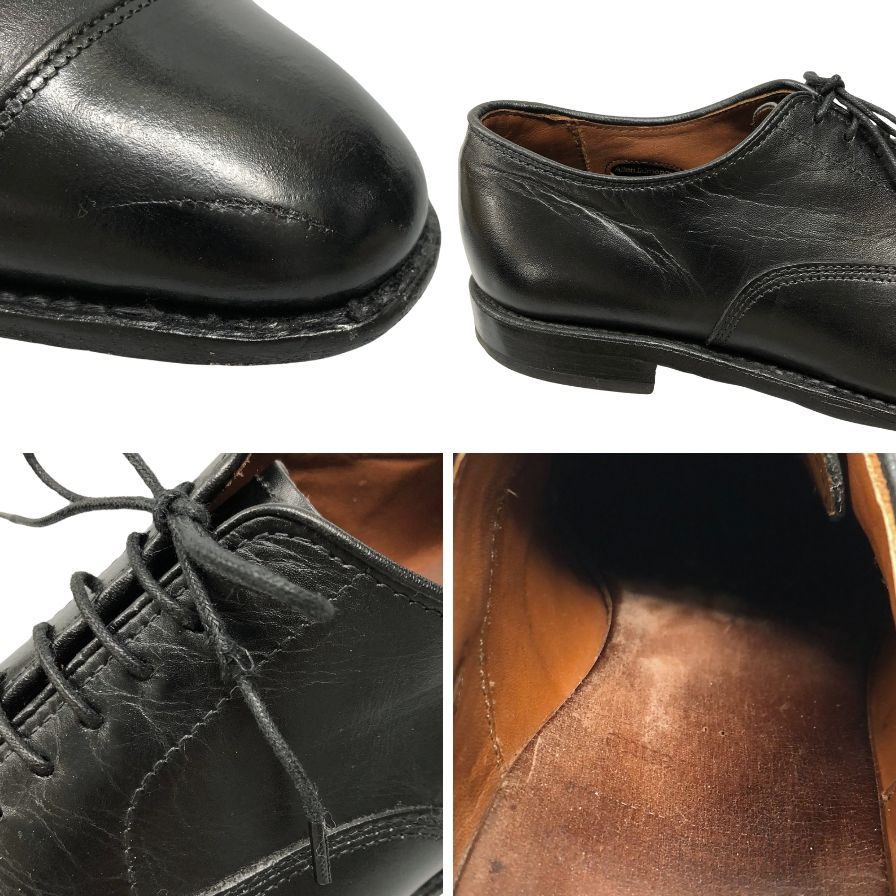 アレンエドモンズ レザーシューズ ストレートチップ パークアベニュー カーフ サイズUS8D メンズ ブラック Allen Edmonds 約26.0cm【AFC32】