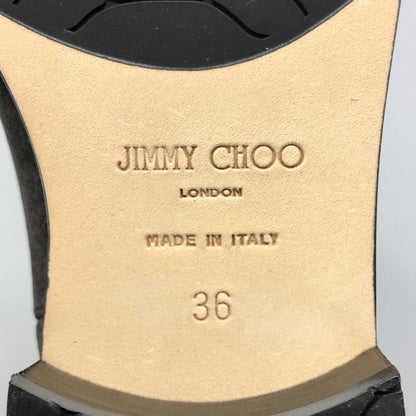 ジミーチュウ ロングブーツ ヌバックレザー サイズ36 レディース グレー系 JIMMY CHOO 約23.0cm【AFD1】