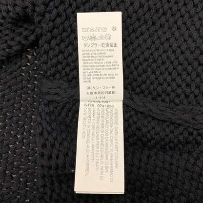 中古◆レ コパン ハイゲージニット ボタンレス 半袖カーディガン ブラック サイズL レディース LES COPAINS made in italy 【AFB41】