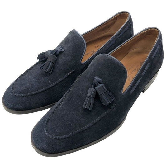 ロロピアーナ タッセルローファー CITY WALK スエード ネイビー サイズ39  Loro Piana 約24.0cm【AFD15-2】