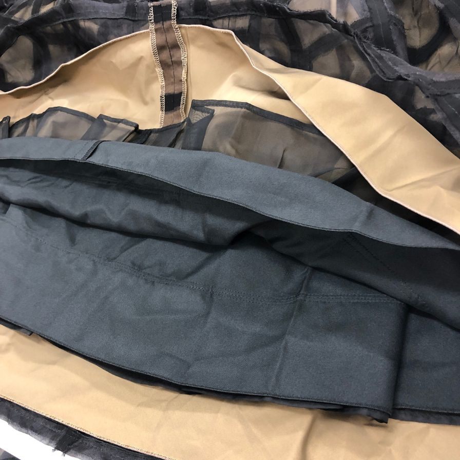 中古◆フォクシー ブティック ドレス シアー ウエストリボン シルク 33699  レディース サイズ38 ブラック FOXEY BOUTIQUE 【AFB44】