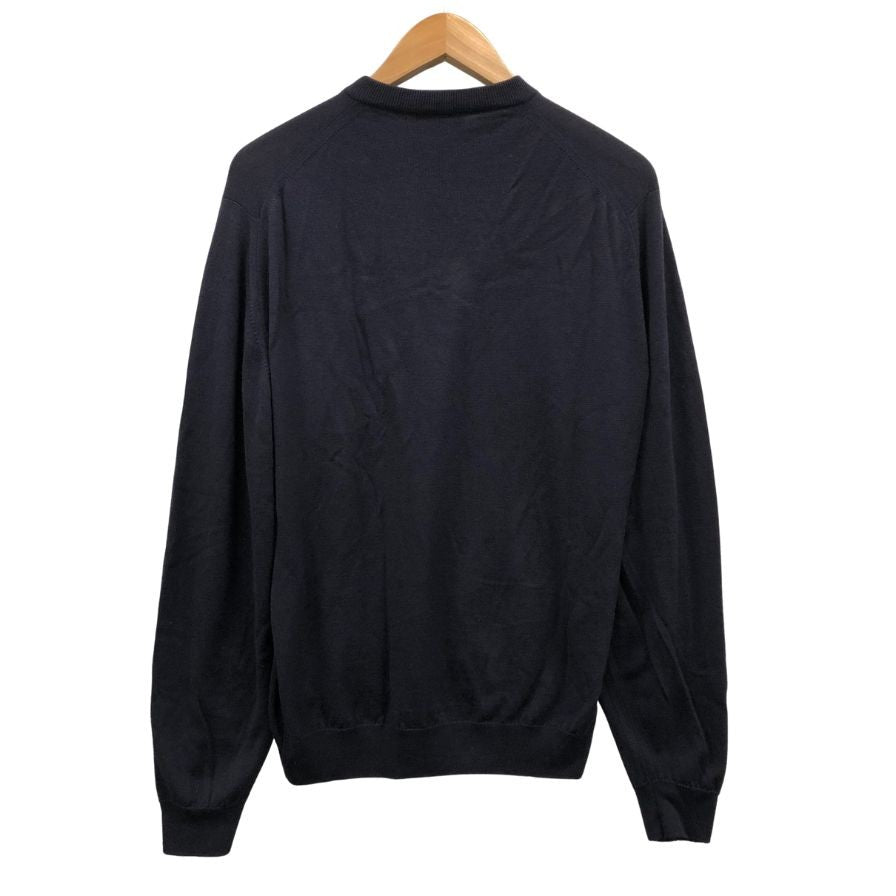 美品◆ジョンスメドレー ヘンリーネックセーター ネイビー メンズ サイズM JOHN SMEDLEY 【AFB14】