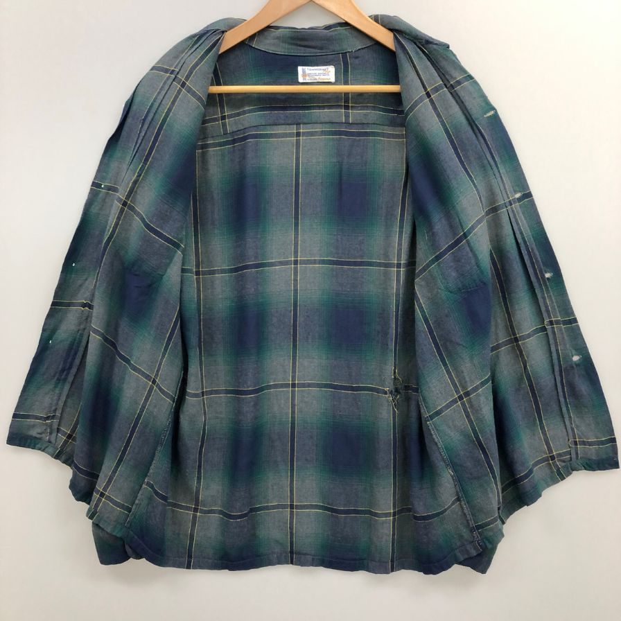 【未使用タグ付き】マッセメンシュ　ビッグチェックシャツ　グリーン CシールドサーフェスチェックシャツS/S (Women's) | Foxfire