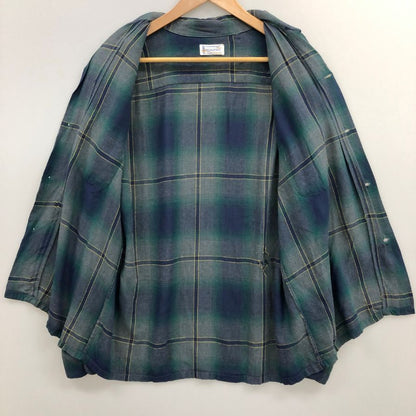 中古◆タウンクラフト 60S PLUSタグ オンブレチェックシャツ ヴィンテージ メンズ サイズM TOWNCRAFT 【AFB26】