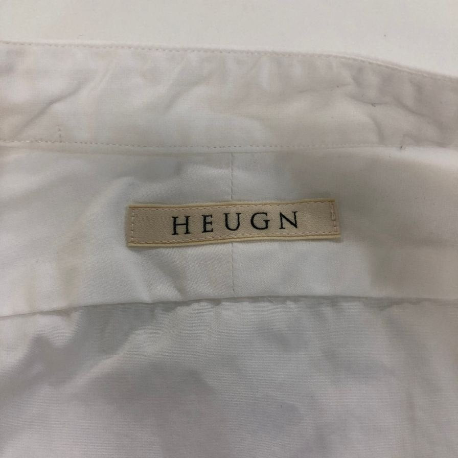 中古◆ユーゲン バンドカラー シャツ ホワイト メンズ サイズ4 HEUGN 【AFB2】