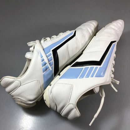 プラダ ドライビングシューズ レザー 505 ホワイト×ブルー レディース サイズ36.5 PRADA 約23.5cm【AFC42】