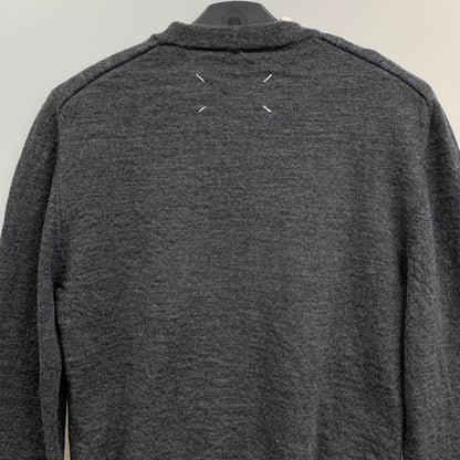 中古◆メゾン マルジェラ 22AW クルーネックニット ダメージ加工 グレー メンズ サイズM SI1HA0005 Maison Margiela 【AFB5】