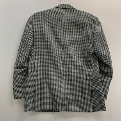 中古◆バーバリー テーラードジャケット ダブル 90S 旧タグ チェック グリーン系 メンズ サイズ 表記なし Burberry 【AFA7】