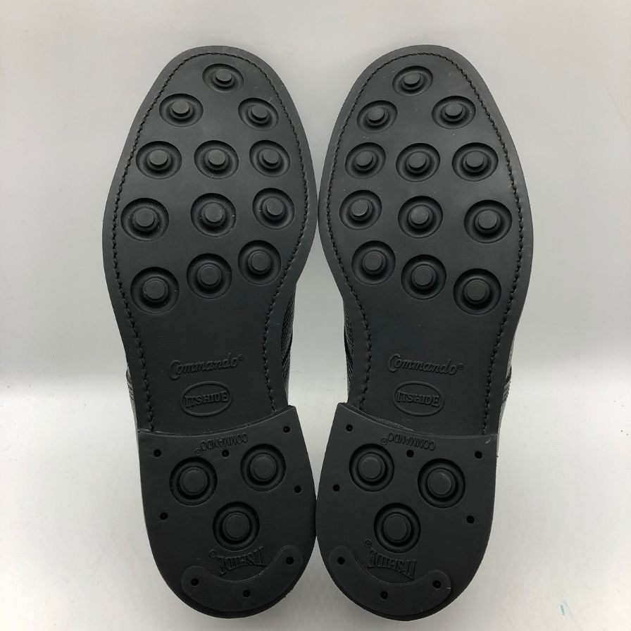 サンダース シボレザー レザーシューズ ブラック サイズ6 メンズ SANDERS 約25.0cm【AFD9-2】