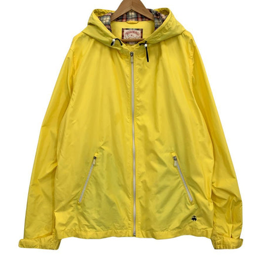 中古◆ブルックスブラザーズ ジャケット ナイロン 裏地チェック イエロー メンズ サイズXL Brooks Brothers 【AFB30】