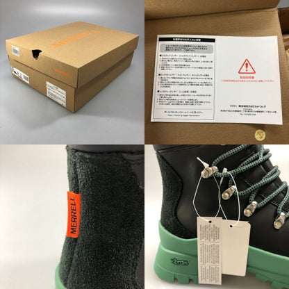 メレル ブーツ トレッキングブーツ Bristol MID レディース サイズ24.5 ブラック グリーン系 MERRELL 約24.5cm【AFD6】