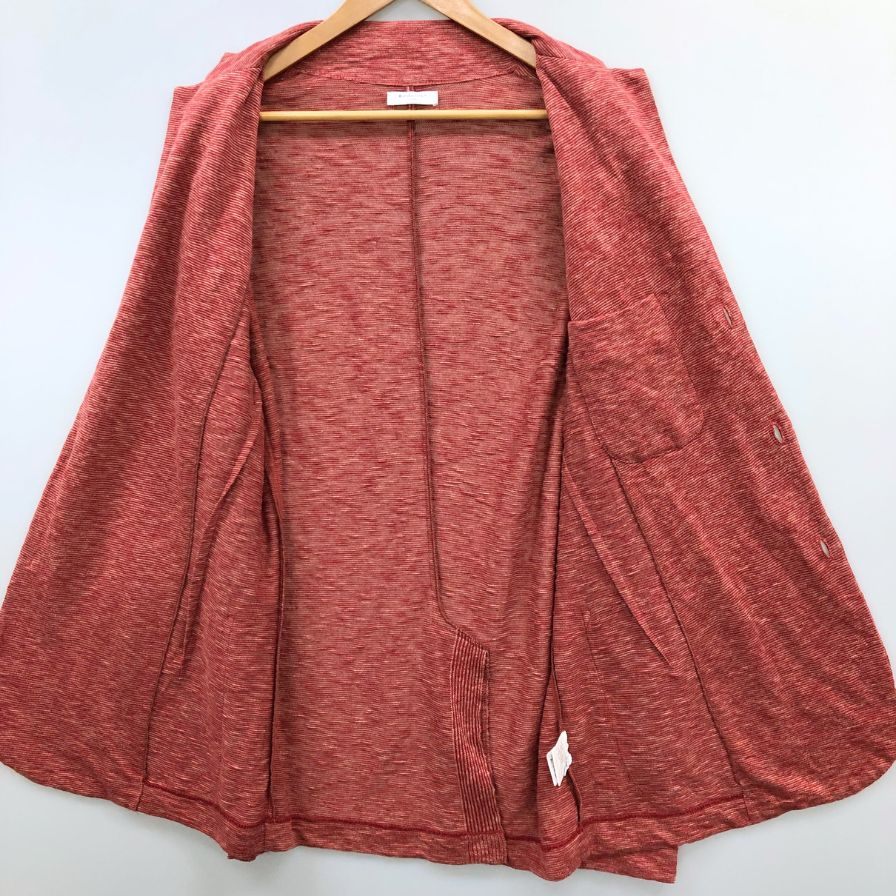 美品◆ボリオリ カーディガン コットン ポリエステル レッド系 サイズL BOGLIOLI 【AFB32】